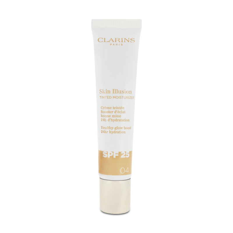 Clarins Skin Illusion Tinted Moisturiser SPf 25 Shade 04 40ml (Blemished Box)