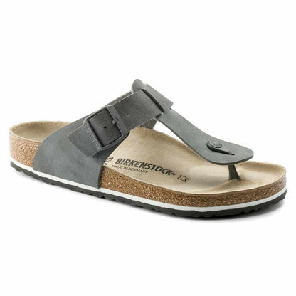 Birkenstock Medina Birko-Flor Leather Desert Soil Grey Sandals