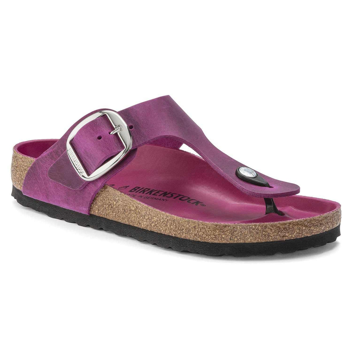 Birkenstock Gizeh Big Buckle Natural Leather Oiled Festival Fuchsia