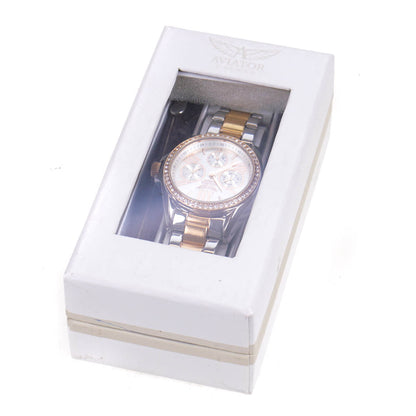 Aviator Ladies Watch Rose Gold & Steel  AVX5701L28 With 3 Straps