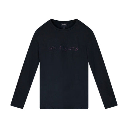 Armani Jeans Logo Long Sleeved Navy T-Shirt 6Y5T20 Women's