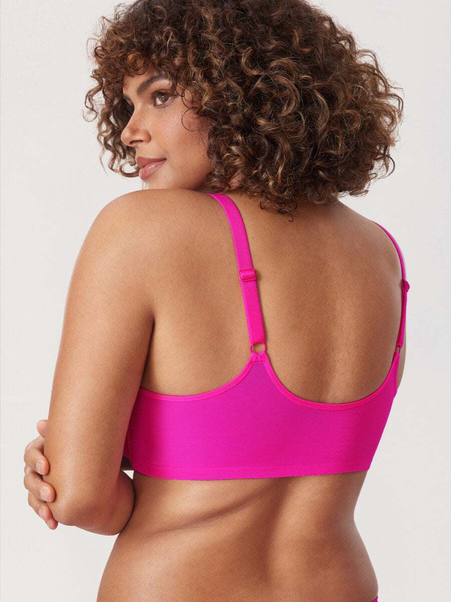 Front Closure Lace Underwire Plunge Bra