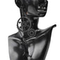 Black Cat & Gear Drop Earrings
