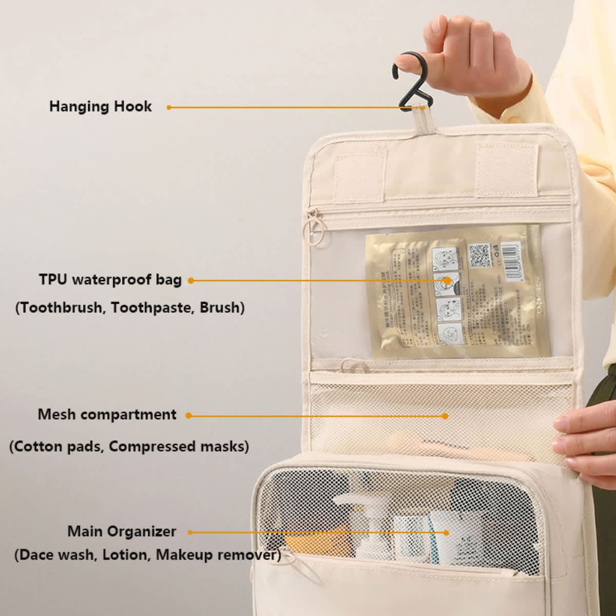 Clarissa Waterproof Travel Tote With 6 Pockets