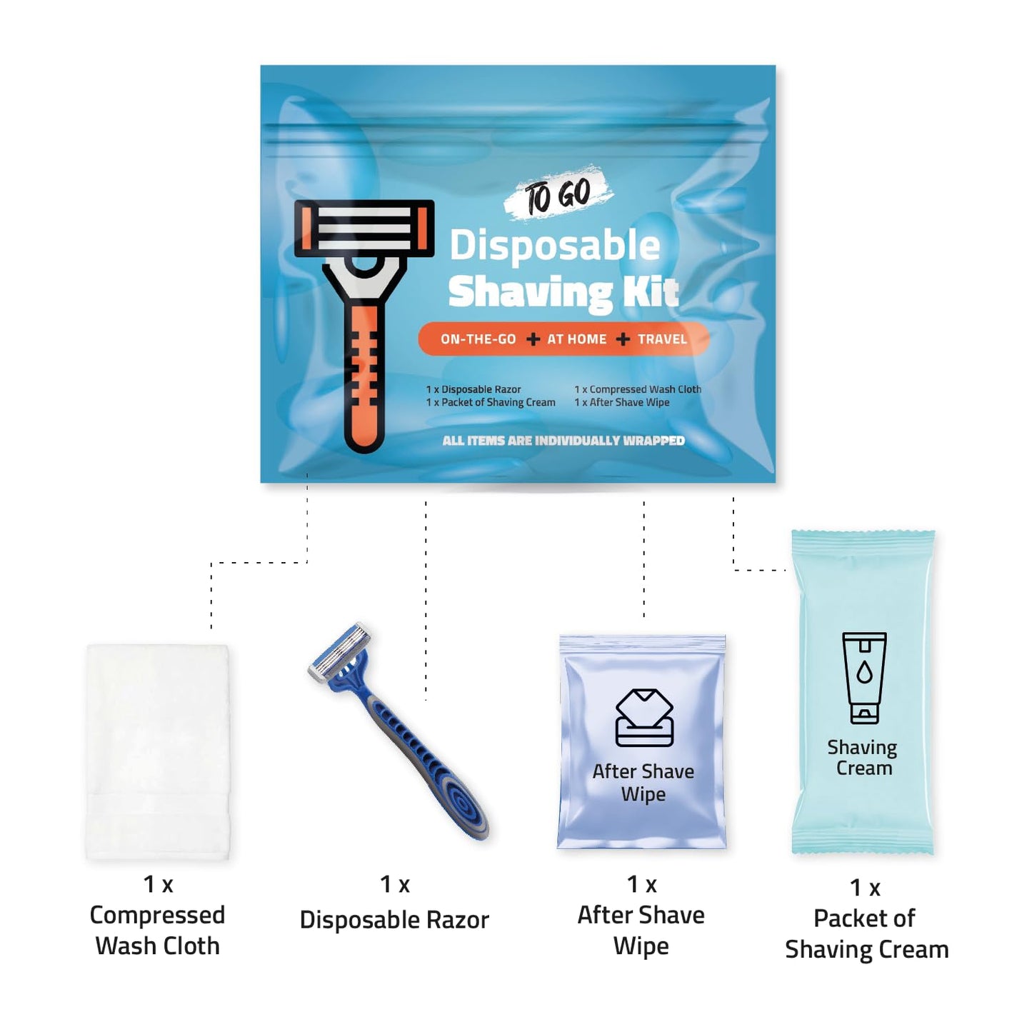 Disposible Shaving Kits Pack of 10 (Blue)