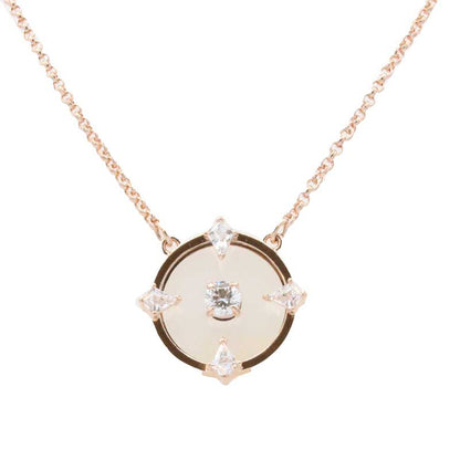 Swarovski North Collection Rose Gold Crystal Glass Necklace