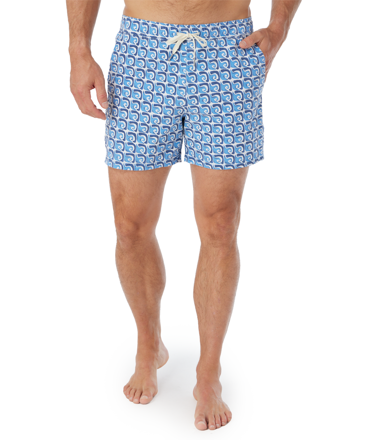 Fair Harbor The Bungalow Men's Swim Trunk Boardshort - Rolling Waves