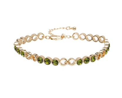 Adjustable Circular Linked Bracelet with Swarovski Crystals by callura