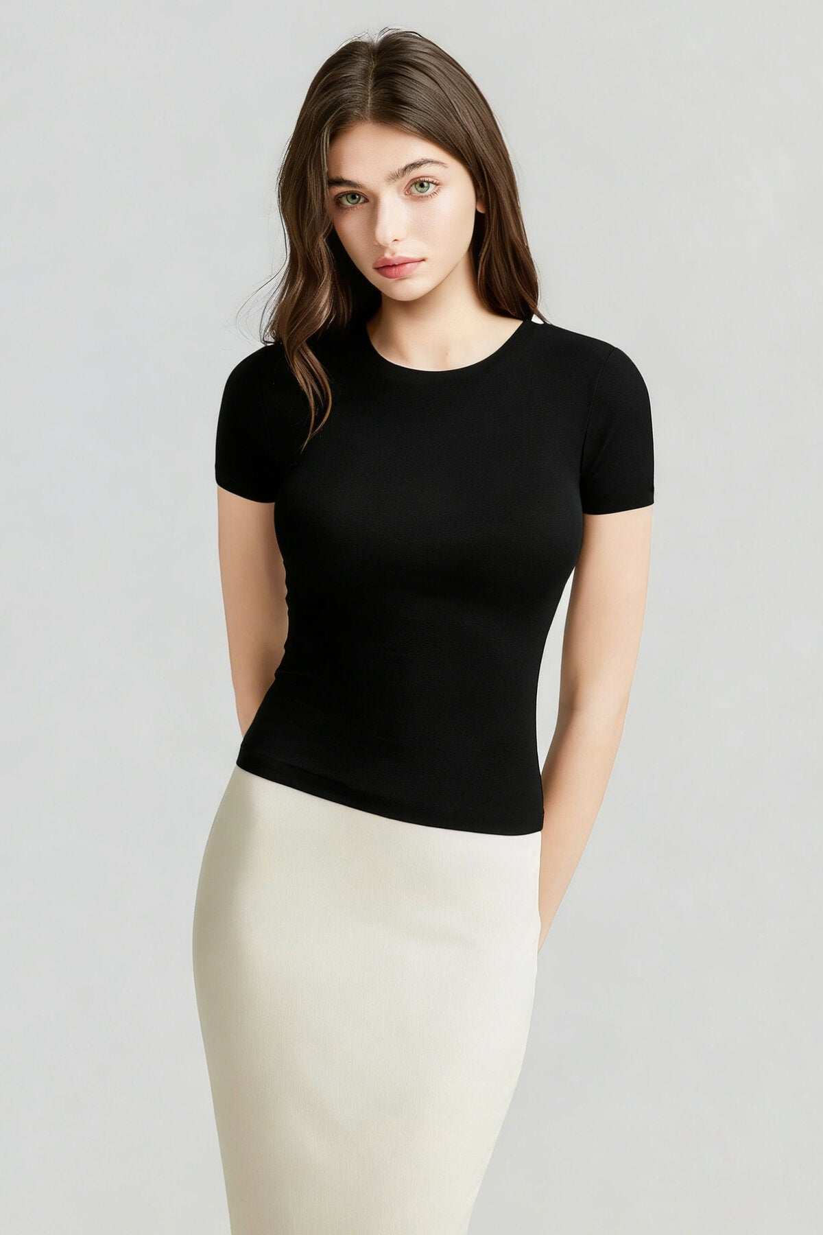Buttery Soft Built-In Padded Bra Short Sleeve T-Shirt