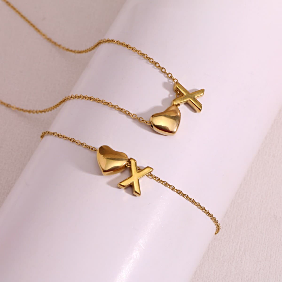 Dainty A-Z Initial Heart Necklace