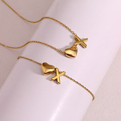 Dainty A-Z Initial Heart Necklace