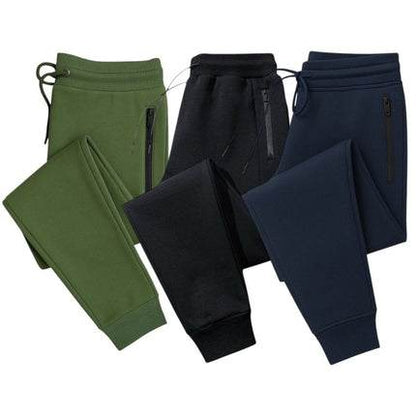 BenBen Mens 3 Pack Ultra Soft Fleece Zipper Pocket Jogger