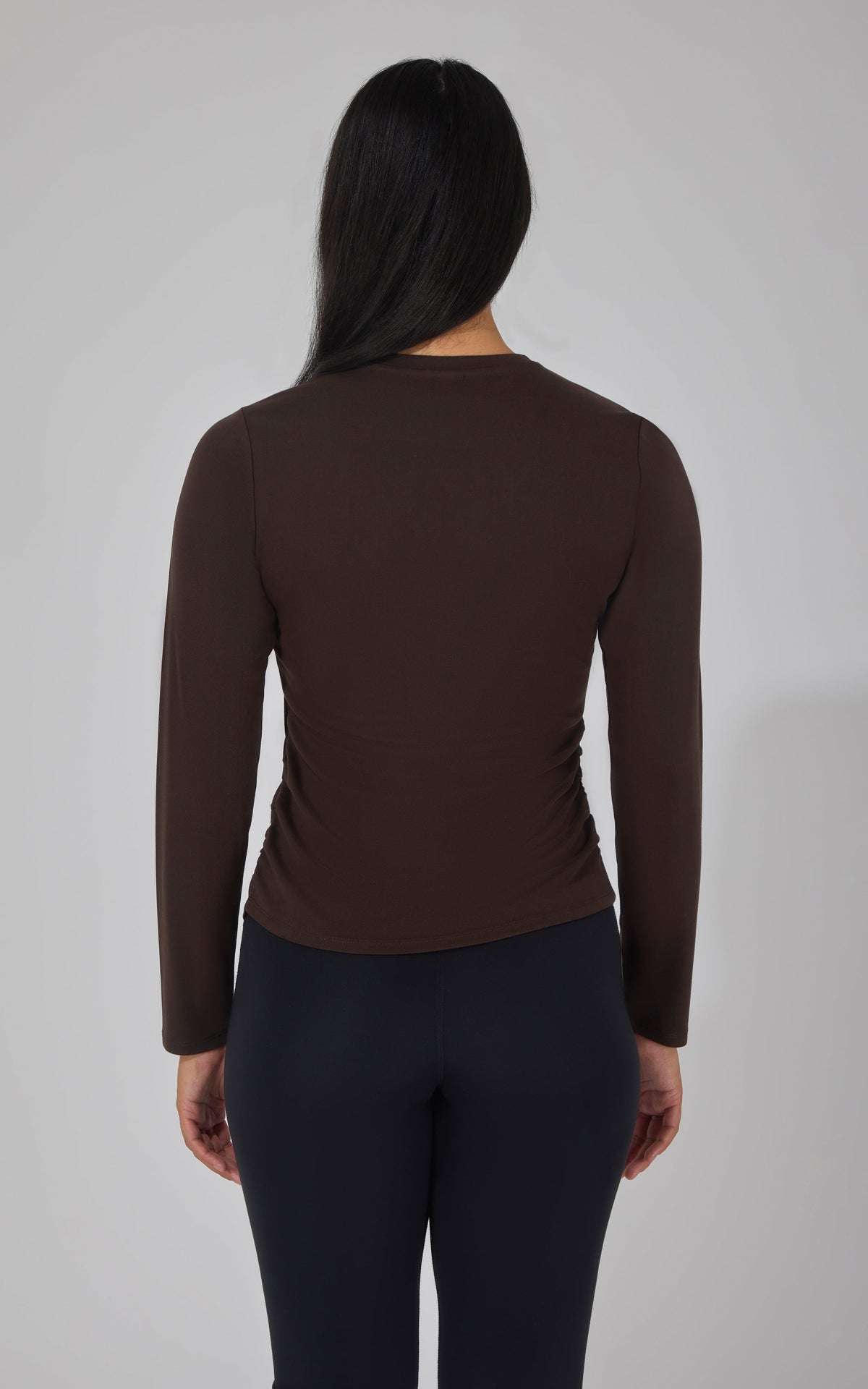 90 Degree by Reflex 2 PK Side Ruched Long Sleeve Top