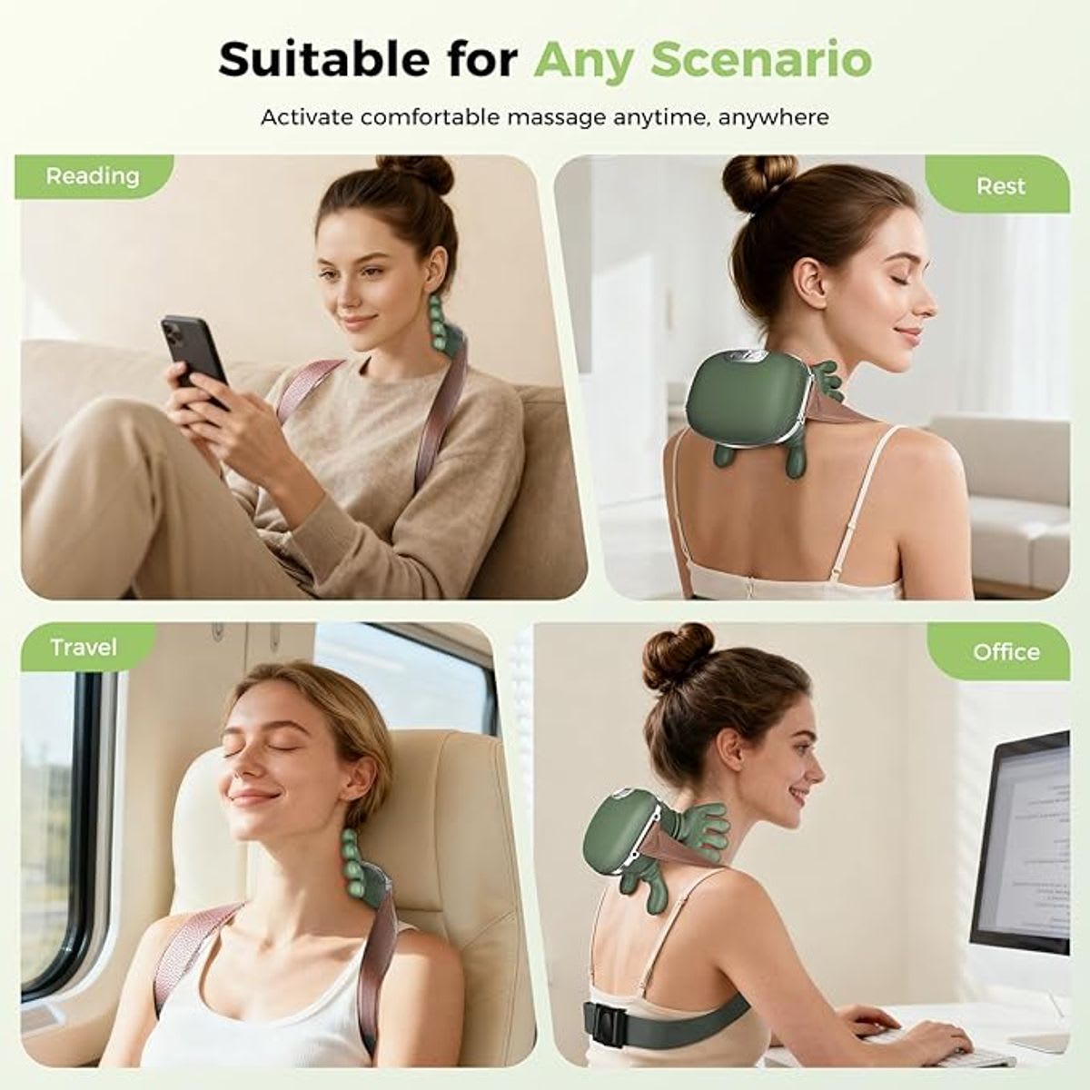 Ergonomic Neck & Shoulder Massager with Heat