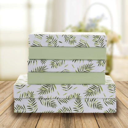 Elegant Comfort 6-Piece Tropical Pattern Bed Sheet Set - Soft as a Hotel Premium Quality