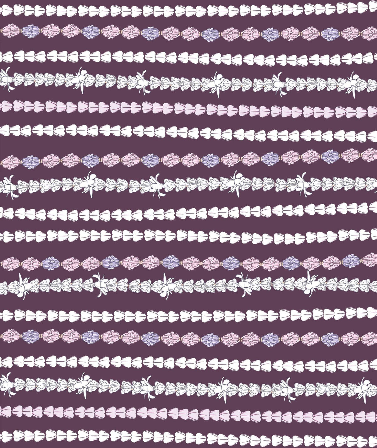 Tag Aloha Co Crown Flower Pareo Sarong - Purple