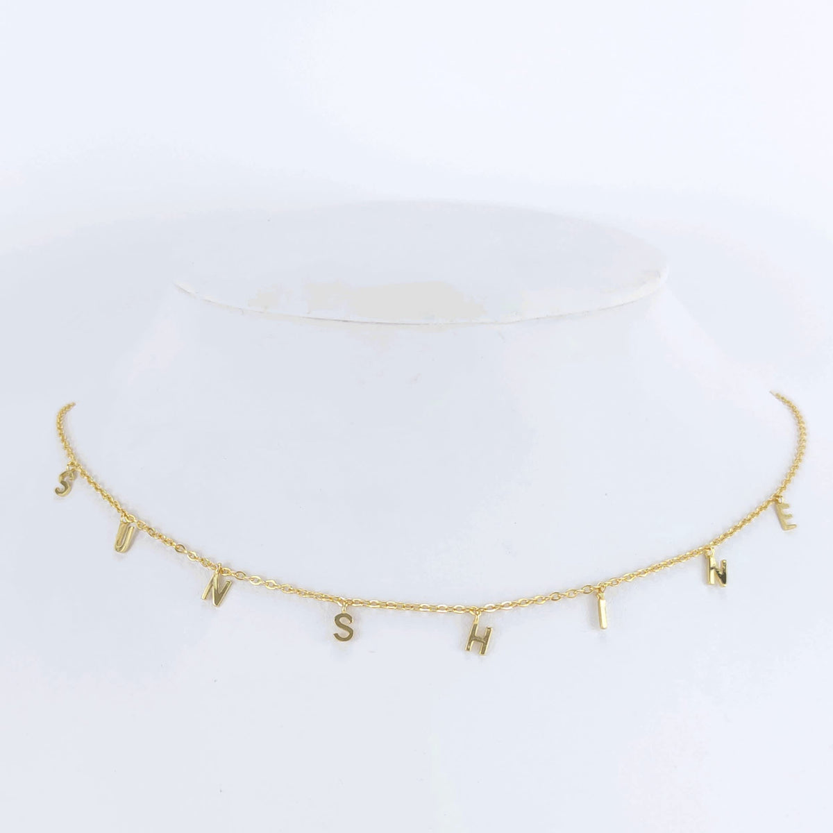 Gold Over Sterling Silver Pearl Sunshine Necklace with 18" Chain