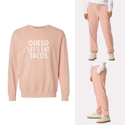 Frankie Jean Queso Let's Eat Tacos Washed Sweatshirt