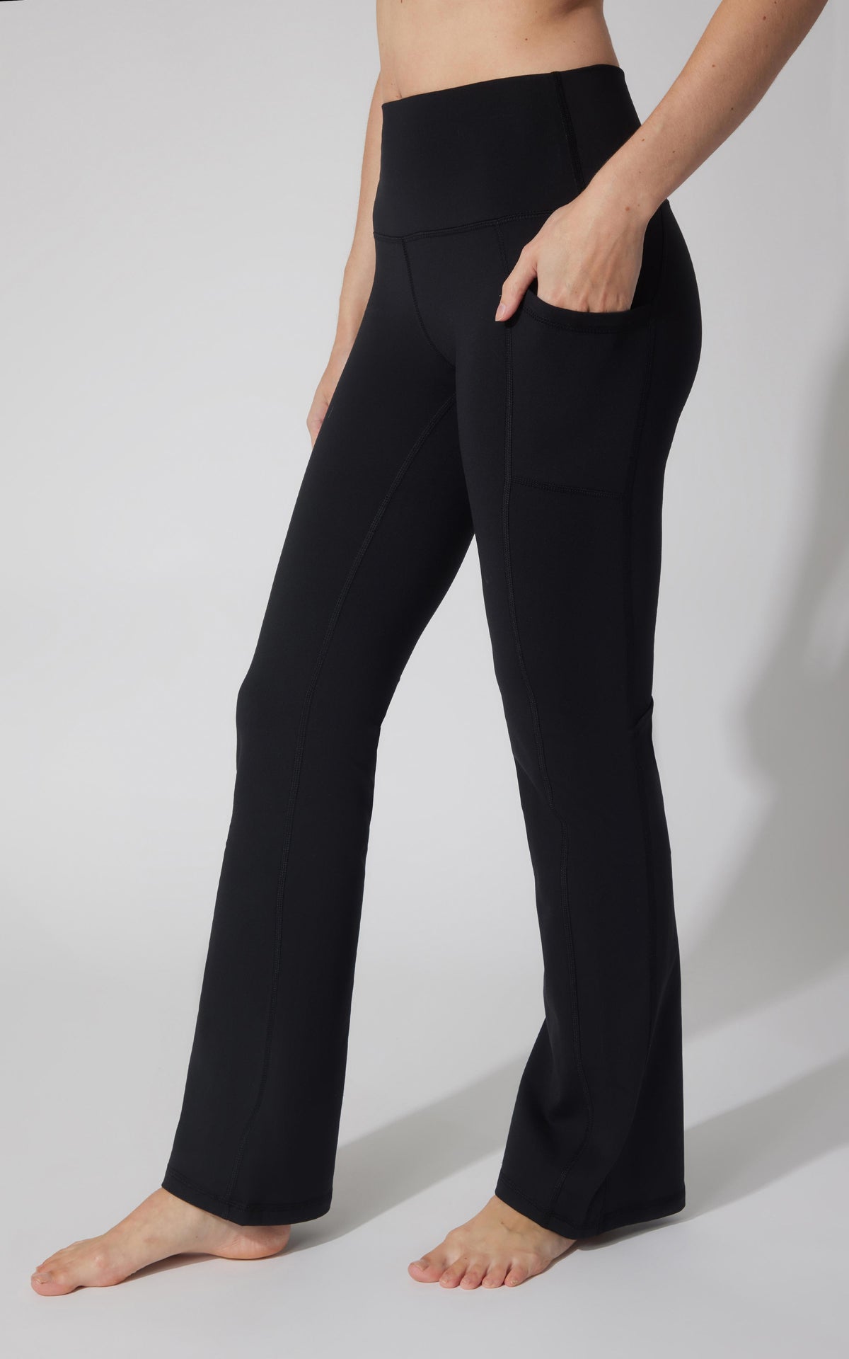 90 Degree by Reflex Polarlux Tribeca Elastic Free Full Length Side Pocket Flare Leg Pant