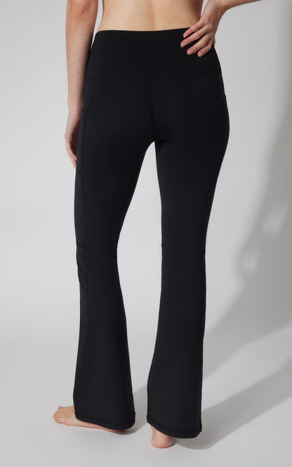 90 Degree by Reflex Polarlux Tribeca Elastic Free Full Length Side Pocket Flare Leg Pant