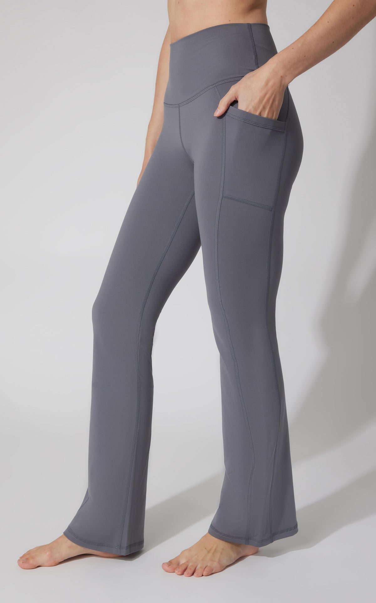 90 Degree by Reflex Polarlux Tribeca Elastic Free Full Length Side Pocket Flare Leg Pant