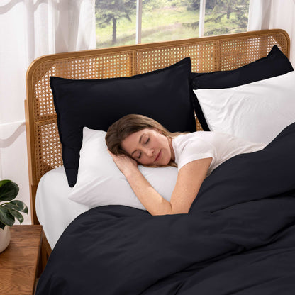 Bare Home Organic Cotton Jersey Duvet Cover Set