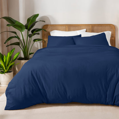 Bare Home Organic Cotton Jersey Duvet Cover Set