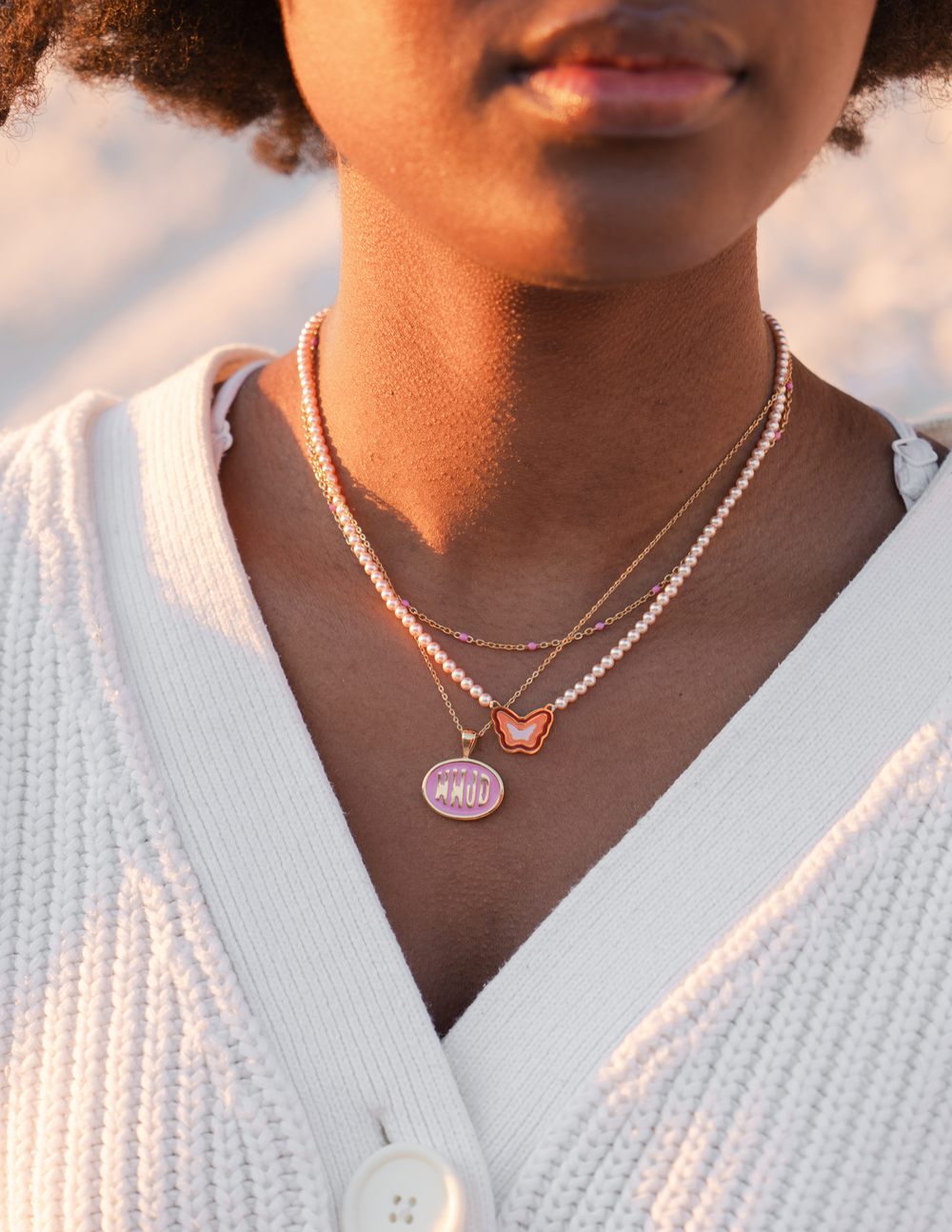 Elevated Faith Pink WWJD Necklace Set