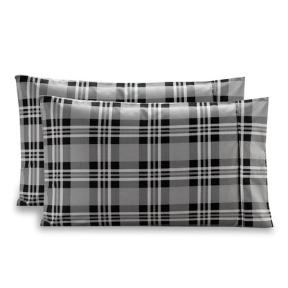 Elegant Comfort Plaid Printed - Set of 2 Pillowcases