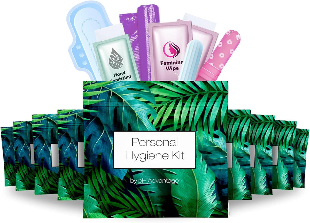 Feminine Hygiene Kits Pack of 10 (Green Ferns)