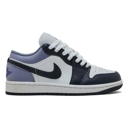 Air Jordan Men's Retro 1 Low 'White Indigo Haze' - 553558-145
