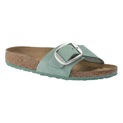 Birkenstock Unisex Madrid Big Buckle Nubuck Leather Beryl