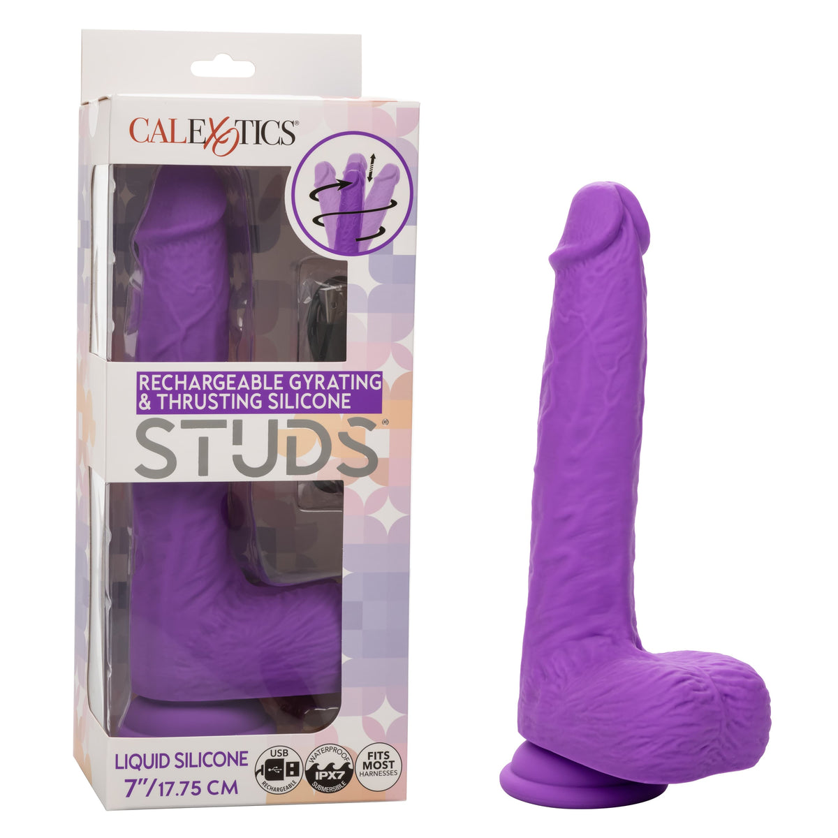 CalExotics Rechargeable Gyrating & Thrusting Silicone Studs