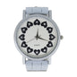 Jessica Carlyle Light Blue Rubber Strap Silver Watch & Bracelet With Initial Charms Set 1891 (Blemished Box)