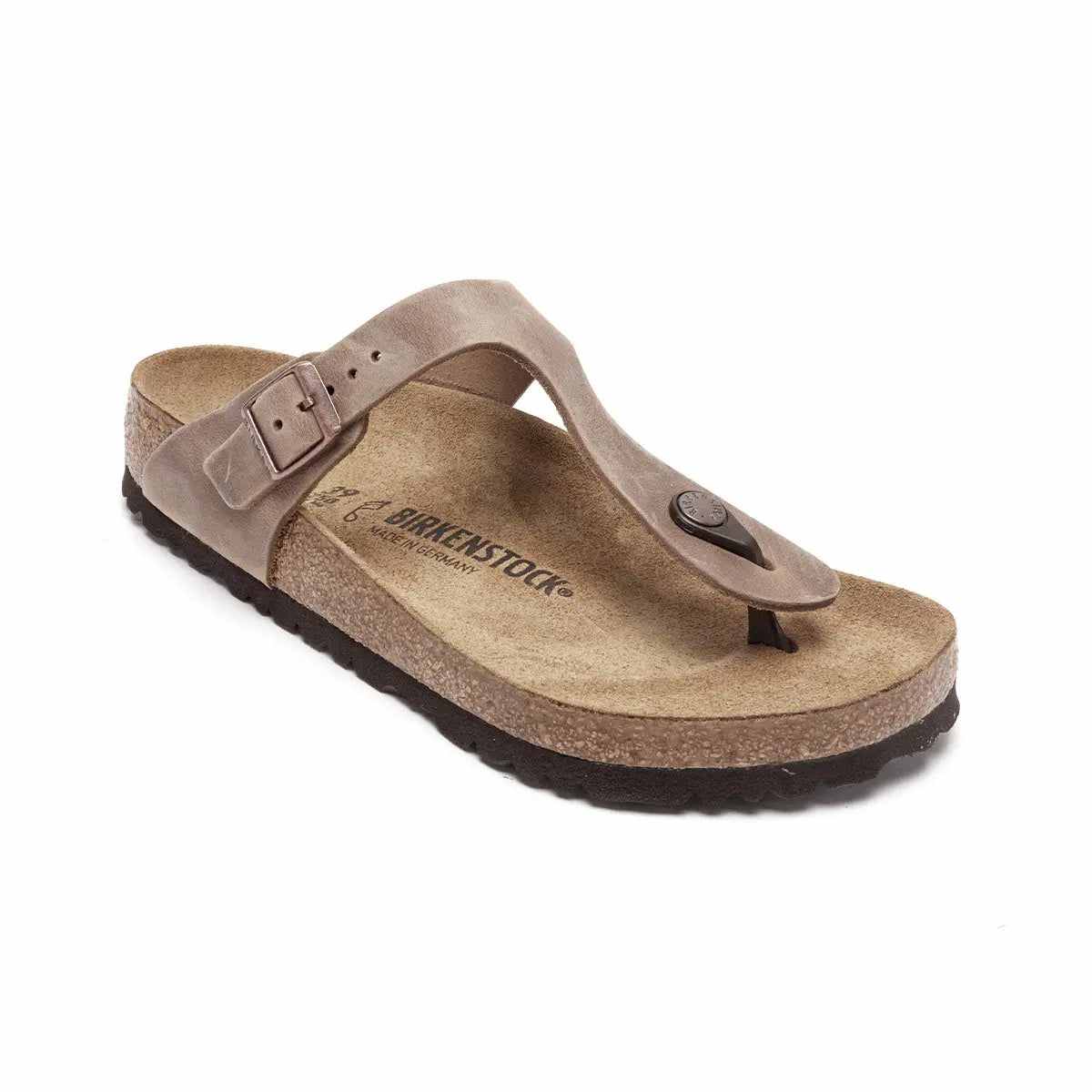 Birkenstock Gizeh Oiled Leather Tobacco Brown Sandals