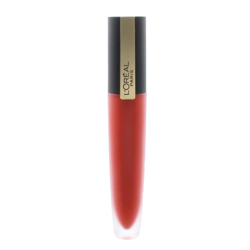 L'Oreal Rouge Signature Matte Red Liquid Lipstick 115 I Am Worth It