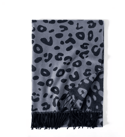 Black Leopard Scarf