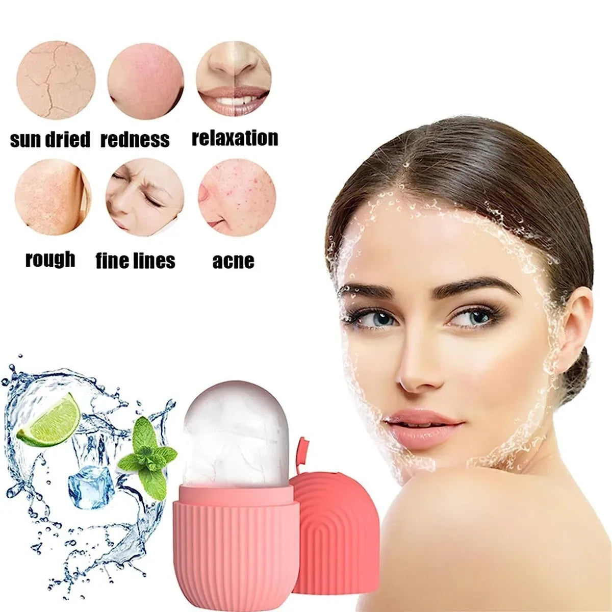 Capsule Shaped Silicone Ice Roller