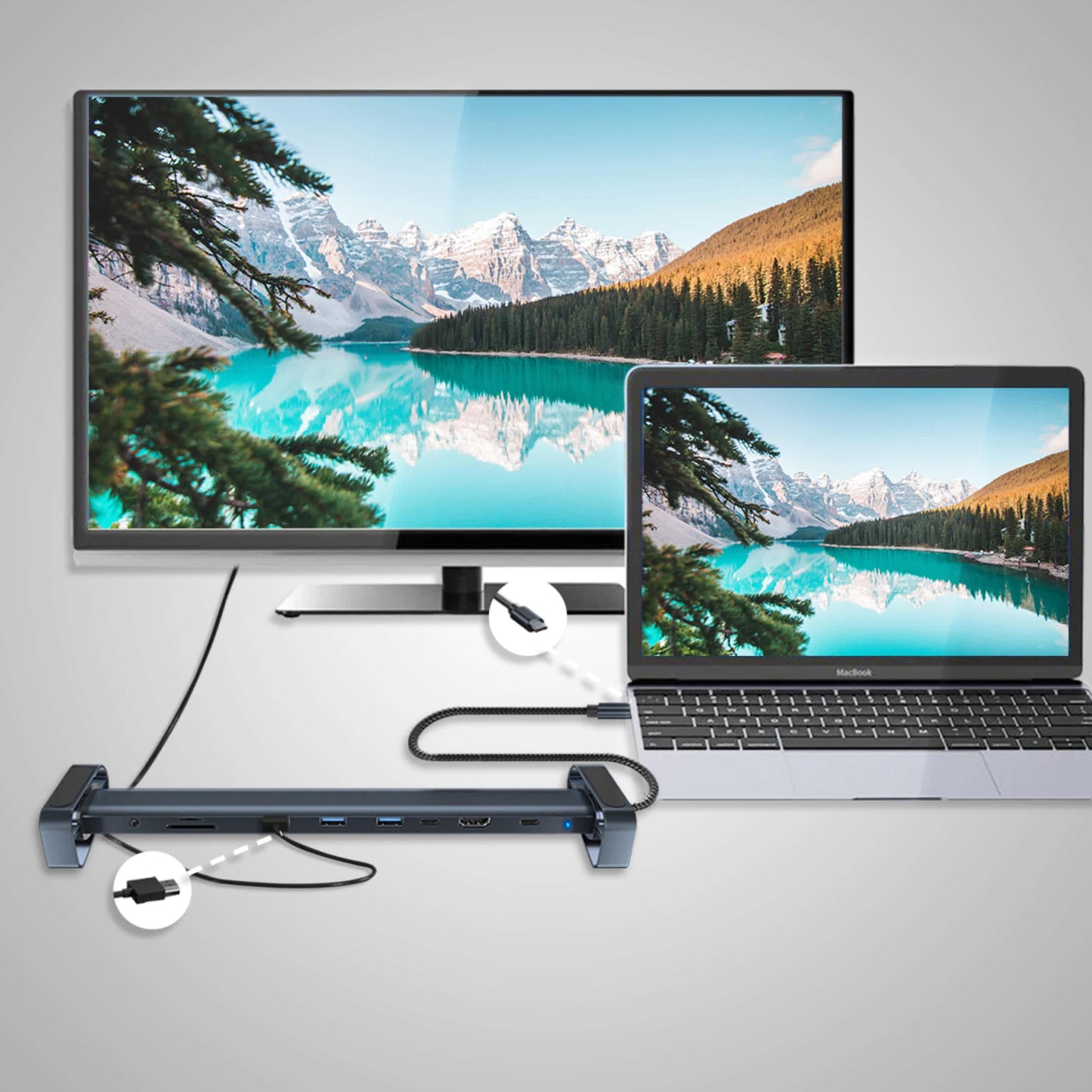 Ethos 10-in-1 USB C Hub New Type-C Expansion Adapter