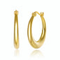 14K Gold Plated Large Hoop Earrings