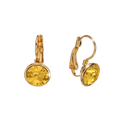 Classic Leverback Earrings with Sparkling Swarovski Crystals by callura