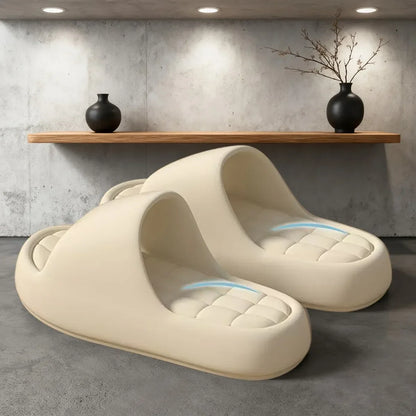 Cushioned Grid Insole House Slippers