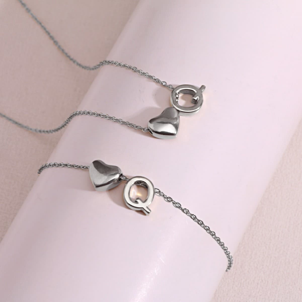 Dainty A-Z Initial Heart Necklace