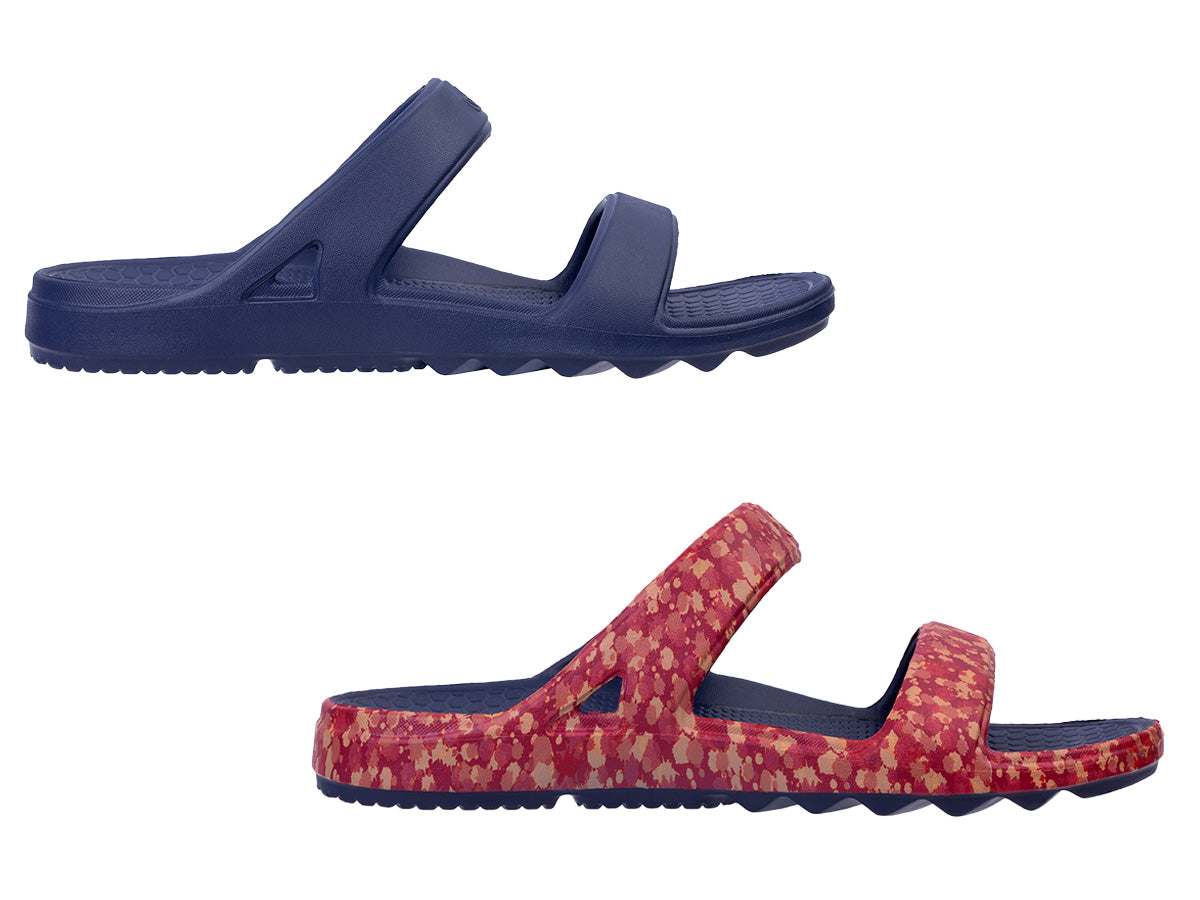 Fusion Slim Splash Orthotic 2-Pack Slide Sandals - Wide Width