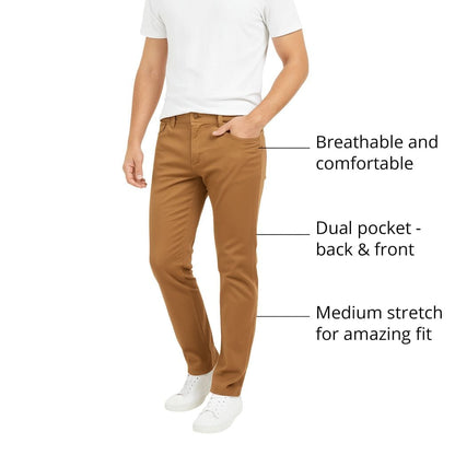 BenBen Mens 2 Pack Chinos Medium Stretch