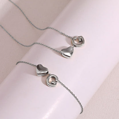 Dainty A-Z Initial Heart Necklace