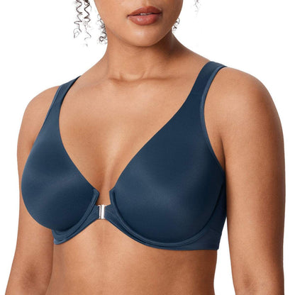 Front Closure Posture Support Underwire Plunge Bra