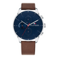 Tommy Hilfiger Men's Watch Chronograph Brown Leather 1791487 Chase