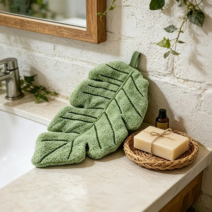 Decorative Leaf Hand Towel