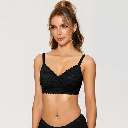 Floral Lace Wireless Minimizer Bra